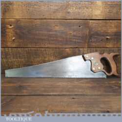 Vintage 22” Henry Disston Philadelphia USA D8 Cross Cut Panel Saw - Refurbished Sharpened