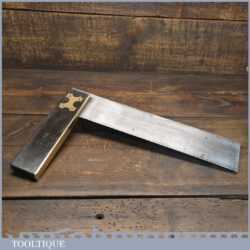 Vintage Carpenters Rosewood Brass 12” Try Square - Good Condition