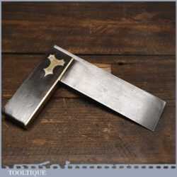 Vintage Carpenters 6” Ebony & Brass Try Square - Good Condition