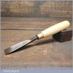 Vintage S J Addis 3/4” Straight Woodcarving Gouge Chisel - Sharpened Honed