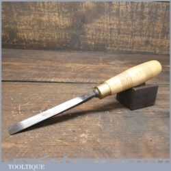 Vintage H Taylor 5/8” No 7 Straight Woodcarving Gouge Chisel - Sharpened Honed