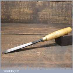 Vintage H Taylor 1/2” No 5 Straight Woodcarving Gouge Chisel - Sharpened Honed