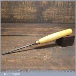 Vintage H Taylor 1/8” No 6 Straight Woodcarving Gouge Chisel - Sharpened Honed