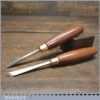2 No Vintage Woodcarving Chisels - Sharpened Honed