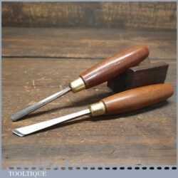 2 No Vintage Woodcarving Chisels - Sharpened Honed