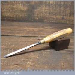 Vintage H Taylor 1/4” No 5 Straight Woodcarving Gouge Chisel - Sharpened Honed