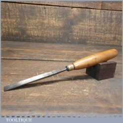 Vintage H Taylor 1/2” No 5 Straight Woodcarving Gouge Chisel - Sharpened Honed
