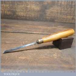Vintage 1/4” No 2 Skewed Carving Chisel - Sharpened Honed