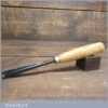 Vintage Herring Bros 1/2” Deep Straight Woodcarving Gouge Chisel - Sharpened Honed