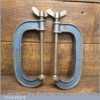 Vintage Pair Of Record 6” Woodworking G Clamps - Good Condition