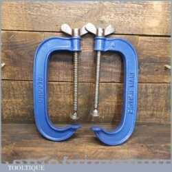 Vintage Pair Of Record 8” Woodworking G Clamps - Good Condition