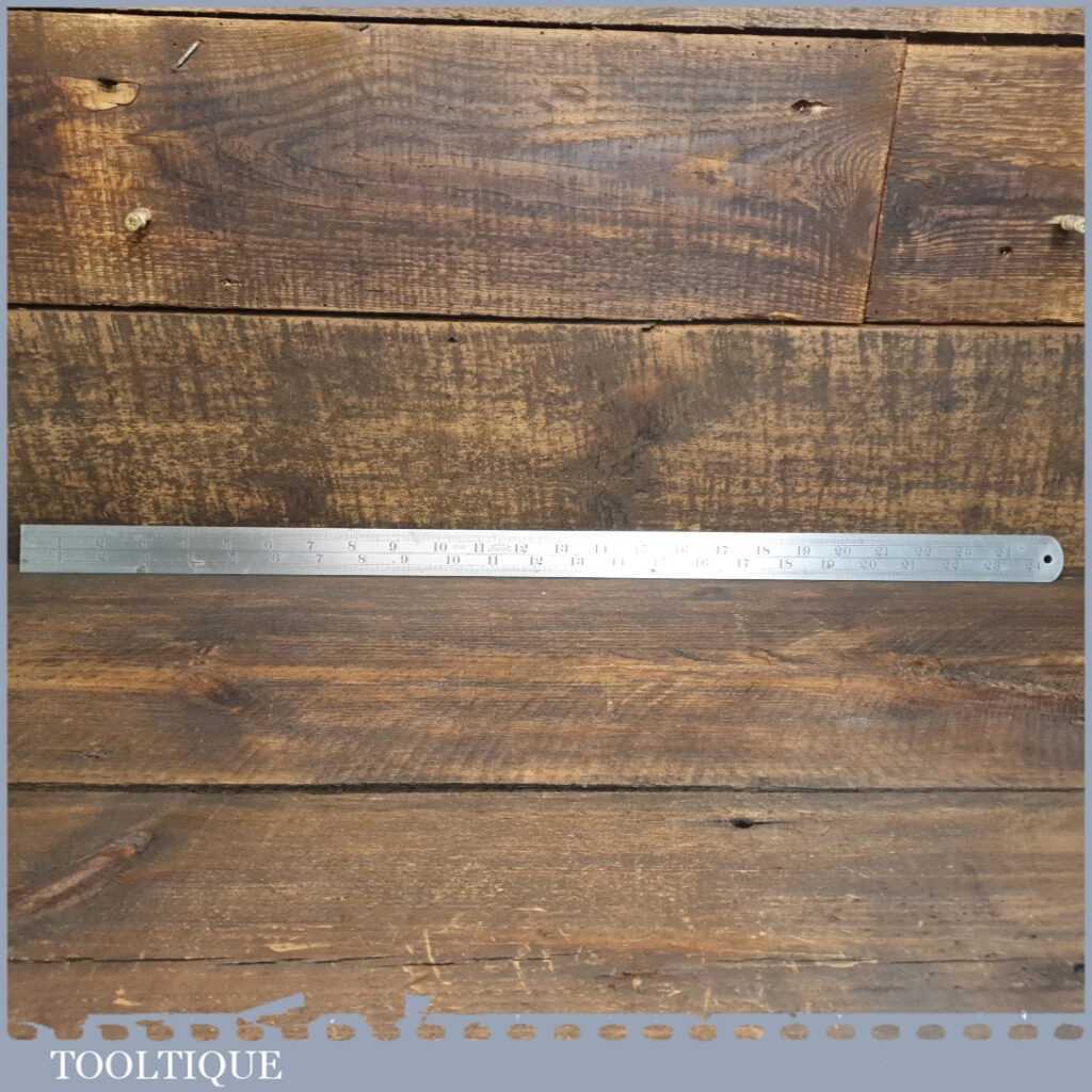 Vintage 24” J Rabone No: 142 Imperial Double Sided ½” To Foot Contraction Ruler