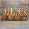 Antique Set 10 No: Griffiths Of Norwich Beading Beechwood Moulding Planes