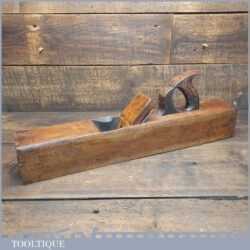 Antique John Moseley Carpenter’s 22” Beechwood Trying Plane - Lapped Flat