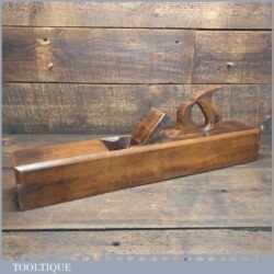 Antique Atkin & Sons Carpenter’s 22” Beechwood Trying Plane - Lapped Flat
