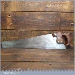 Vintage 22” Henry Disston Philadelphia USA D8 Cross Cut Panel Saw - Sharpened