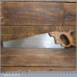 Vintage British 18” Warranted Superior Cross Cut Panel Handsaw - Sharpened