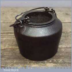 3/8 Pint Antique Kenrick Glue Pot Made In Heavy Cast Iron