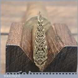 Vintage Bookbinding Brass Ornate Garland Type Stamp - Good Condition