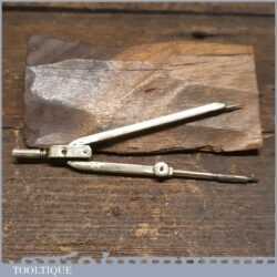 Vintage German Solid Brass 4 ½” Steel Tipped & Lead Insert Compass