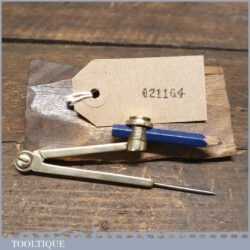 Vintage Helix Solid Brass 4″ Steel Tipped Pencil Compass - Good Condition