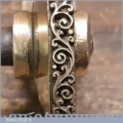 Vintage Ornate Brass Bookbinding Scrolled Wheel - Good Condition