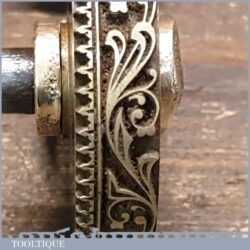 Vintage Ornate R40 Brass Bookbinding Scrolled Wheel - Good Condition
