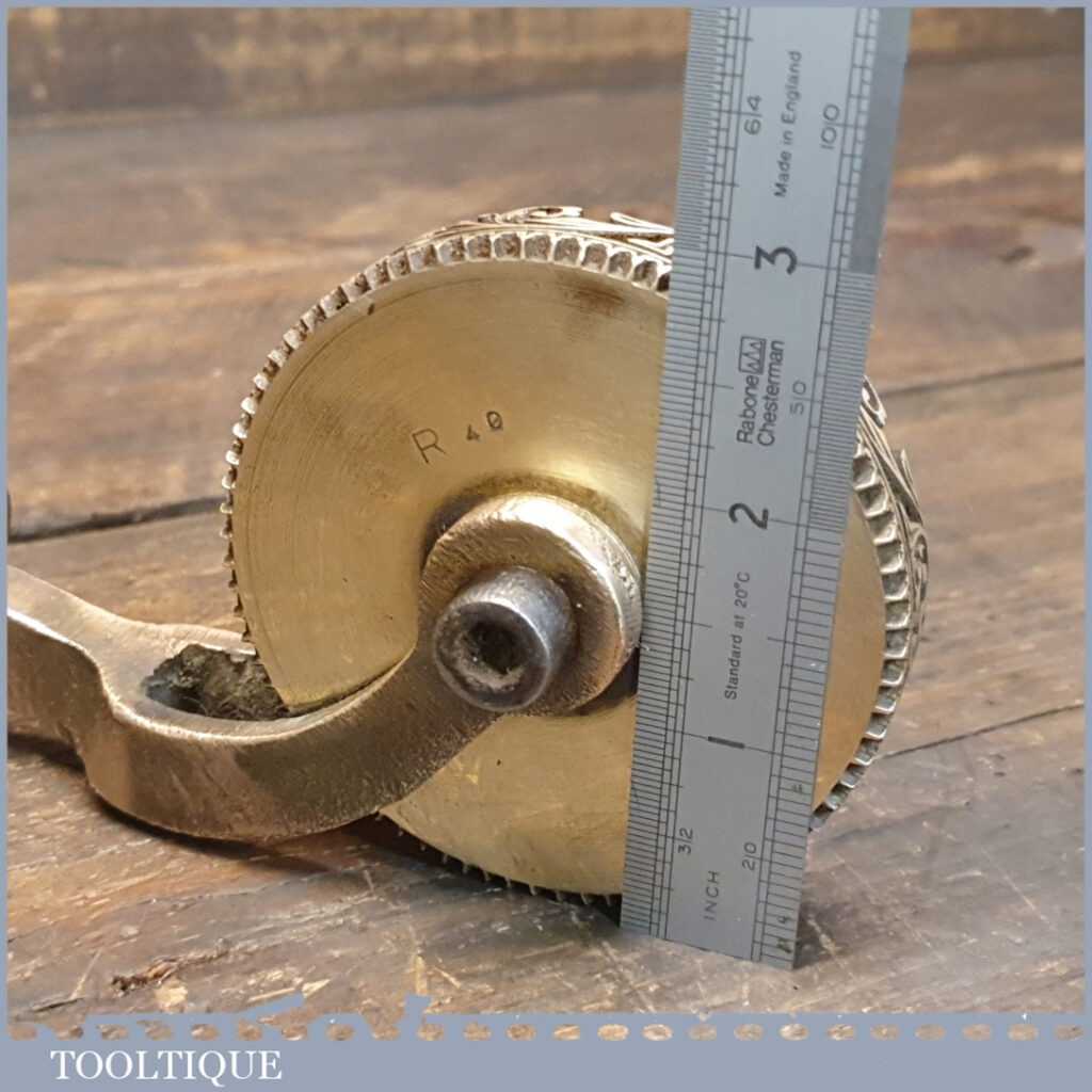 Vintage Ornate Brass Bookbinding Scrolled Wheel – Good Condition ...