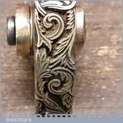 Vintage Ornate Brass Bookbinding Scrolled Wheel - Good Condition