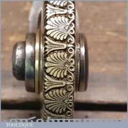Vintage Ornate Brass Bookbinding Scrolled Wheel - Good Condition