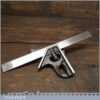Vintage Fisher No: 1953 Cast Steel Adjustable Combination Square - Good Condition