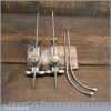 Vintage Pair Steel Brass Trammel Points - Extra Outside Caliper Attachments