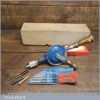 Vintage Boxed Record No: 123 Double Pinion Egg Beater Hand Drill - Assortment Bits