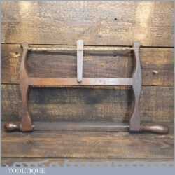 Vintage Beechwood Bow Saw Boxwood Handles 14” Blade - Good Condition