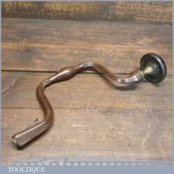 Antique Scotch Brace With Working Quick Release Lever - Brass Ebony Head