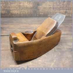 Antique Gleave Carpenter’s 8” Beechwood Compass Plane - Lapped Ready To Use