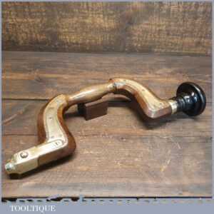 Antique Bloomer & Son Brass Plated Beechwood Brace - Rosewood Handle
