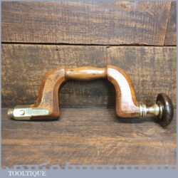 Antique Carpenter’s Beechwood & Brass Brace - Good Condition
