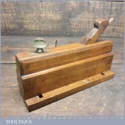 Antique Carpenter’s Working Beechwood Brass Side Fillister - Boxwood Insert