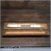 Vintage 10” Beechwood Brass Spirit Level Original Clear Bubble - Wooden Box