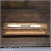 Vintage 10” Beechwood Brass Spirit Level Original Clear Bubble - Wooden Box