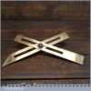 Interesting Vintage Patternmakers Solid Brass Sliding Bevel - Good Condition