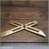 Interesting Vintage Patternmakers Solid Brass Sliding Bevel - Good Condition