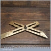 Interesting Vintage Patternmakers Solid Brass Sliding Bevel - Good Condition