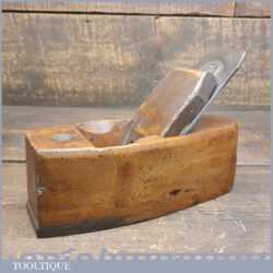 Antique Gregg Chelsea 1861-1872 Carpenter’s 8” Beechwood Smoothing Block Plane