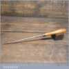 Vintage 8” Long Pricking Awl 0 - ¼” Nice Beechwood Handle - Good Condition