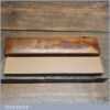 Vintage 9” x 1 ¾” Fine India Sharpening Oil Stone Wooden Box - Lapped Flat