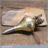 Vintage Steel Tipped Brass Plumb Bob Stamped Air Ministry Dated 1943