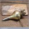 Vintage Steel Tipped Brass Plumb Bob Stamped Air Ministry Dated 1943
