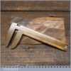 Vintage J. Rabone Boxwood Brass Rope Caliper Gauge - Good Condition